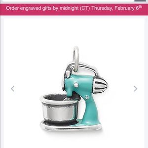 James Avery enamel retro mixer Blue